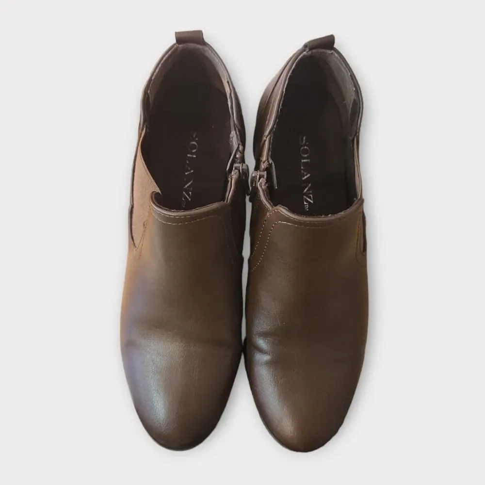 Solanz Vegan Leather Ankle Booties 8.5 - Picture 3 of 6